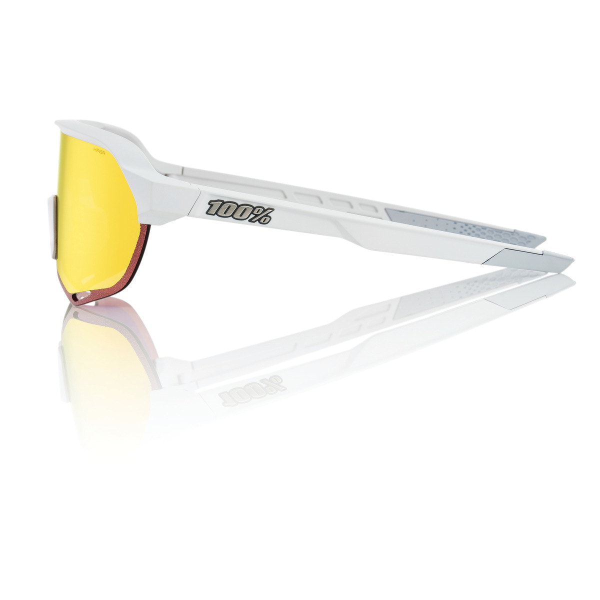 Купить Спортивные очки 100% S2 / Soft Tact Off White / HiPER Red Multilayer Mirror Lens, 60006-00007 7ft.ru в интернет магазине Семь Футов