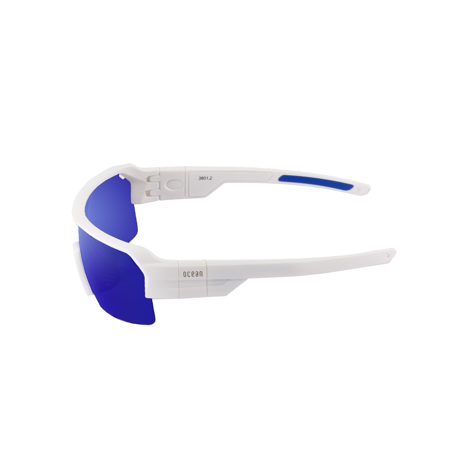 Купить Спортивные очки с диоптриями OCEAN Race Matt White / Revo Blue Polarized lenses, rx-687/3801.2x 7ft.ru в интернет магазине Семь Футов