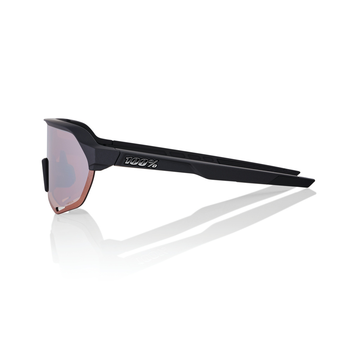 Купить Спортивные очки 100% S2 / Soft Tact Black / HiPER Crimson Silver Mirror Lens, 60006-00002 7ft.ru в интернет магазине Семь Футов