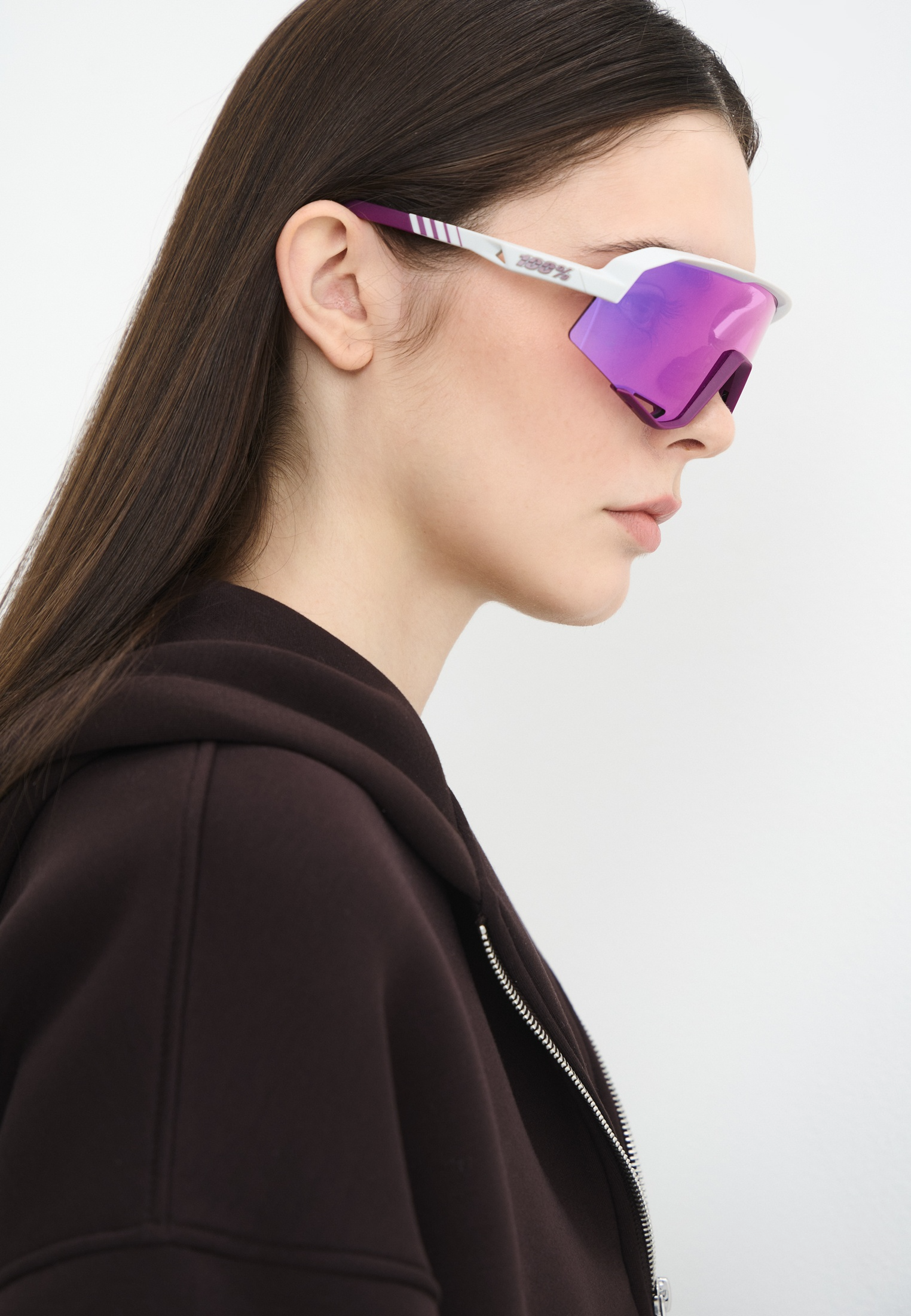 Купить Спортивные очки с диоптриями 100% SLENDALE Matte Chalk - Purple Mirror Lens, rx-018/60057-00015 7ft.ru в интернет магазине Семь Футов