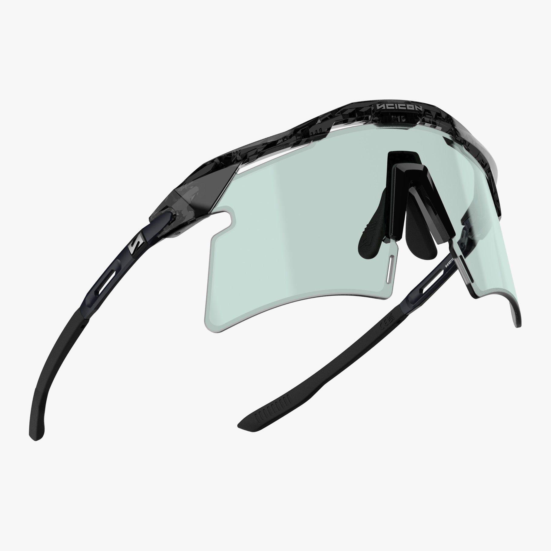 Купить Спортивные очки Scicon Aeroshade 2.0 Titanium Sunglasses Black Crystal Photochromic Multi Mirror Blue/Green, ey444625 7ft.ru в интернет магазине Семь Футов