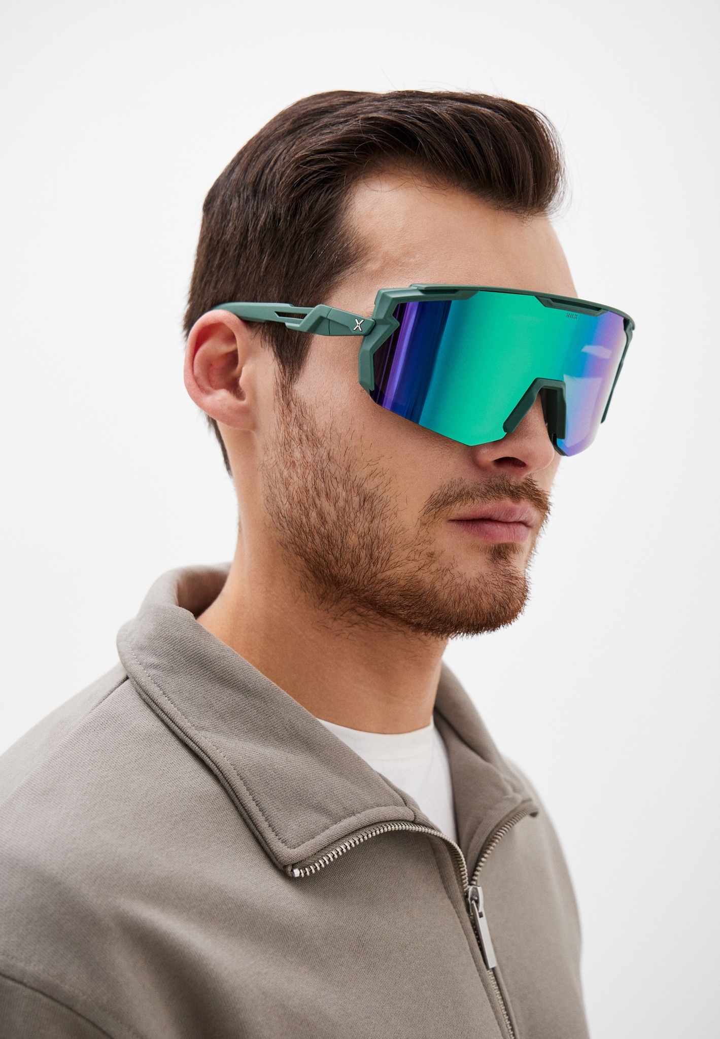 Купить Спортивные очки с диоптриями HILX Samurai / Matt Solid Seaweed Green / Green Polarized Lens + Clear Lens, rx-738/hsm03902-smpgn5 7ft.ru в интернет магазине Семь Футов