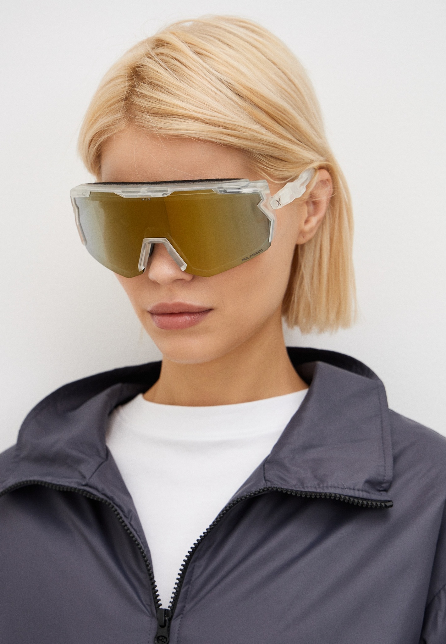 Купить Спортивные очки с диоптриями HILX Samurai / Matt Crystal / Gold Polarized Lens + Clear Lens, rx-738/hsm03905-smpgd4 7ft.ru в интернет магазине Семь Футов