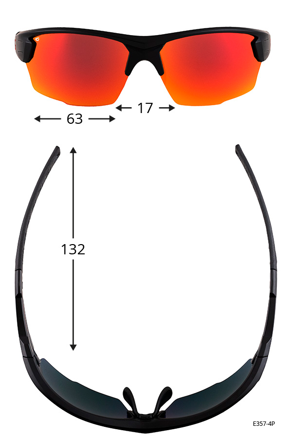 Купить Спортивные очки GOG Glaze / Black/Red / Polarized Reflex Red, e357-4p 7ft.ru в интернет магазине Семь Футов