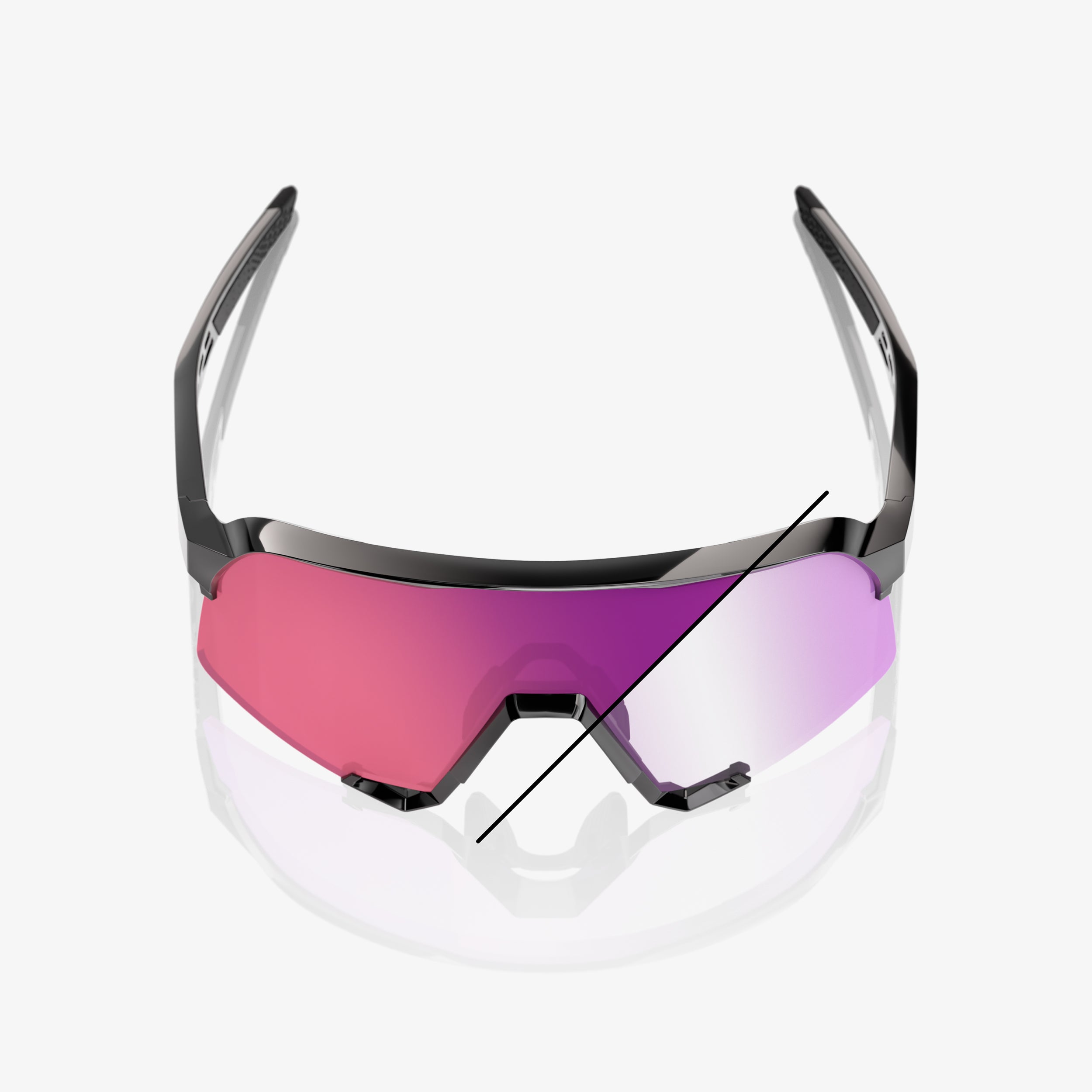 Купить Спортивные очки 100% S3 - Gloss Black - Purple Mirror Photochromic, 60005-00050 7ft.ru в интернет магазине Семь Футов