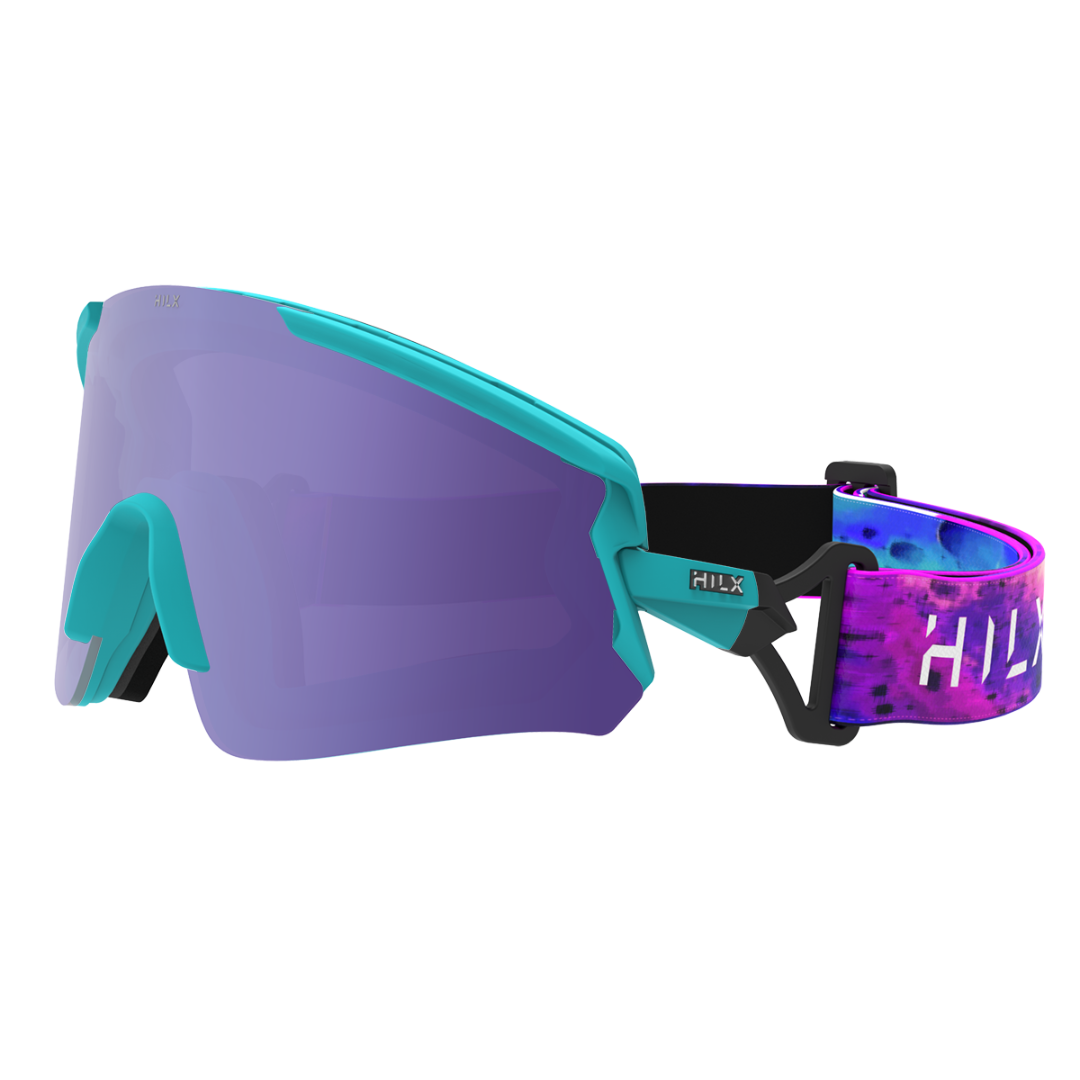 Купить Спортивные очки HILX Ronin Matt Aqua Green / Purple Polarized Lens, hrn02202-rnpr2 7ft.ru в интернет магазине Семь Футов