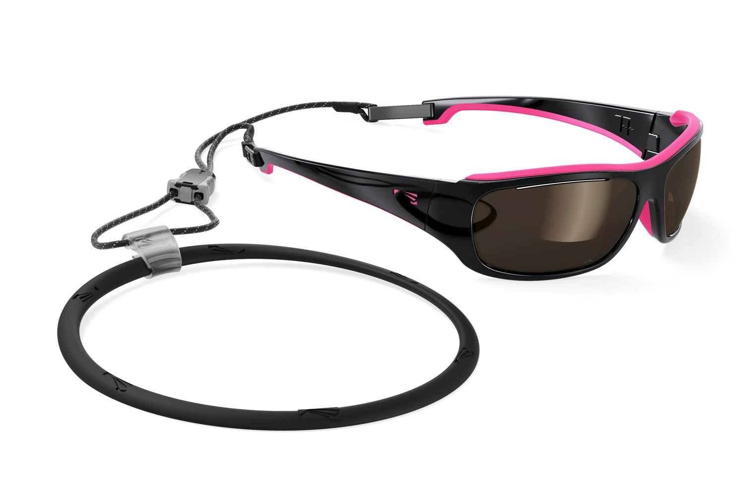 Купить Спортивные очки LiP Tide / Gloss Black - Pink Rubber / PC Polarized / Levante Series Chroma Brown, 3256 7ft.ru в интернет магазине Семь Футов