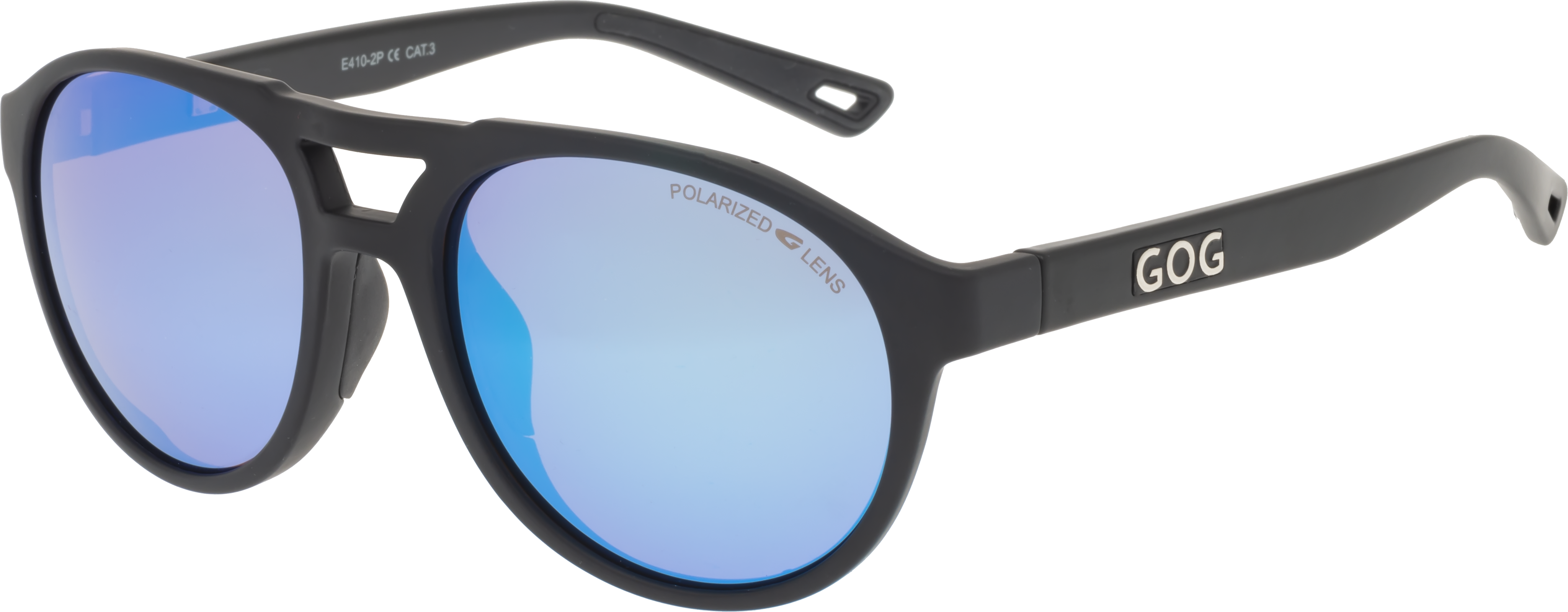 Купить Спортивные очки GOG Nanga / Matt Black / Polarized Reflex White-Blue, e410-2p 7ft.ru в интернет магазине Семь Футов