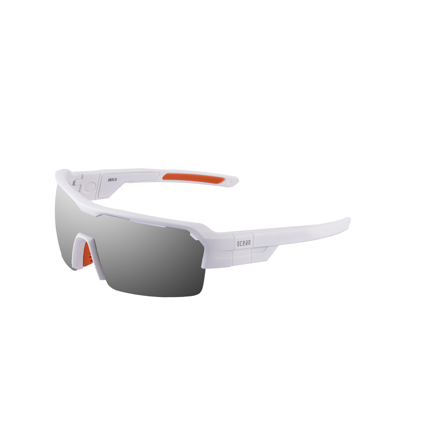Купить Спортивные очки с диоптриями OCEAN Race Matt White / Revo Grey Polarized lenses, rx-687/3800.6x 7ft.ru в интернет магазине Семь Футов