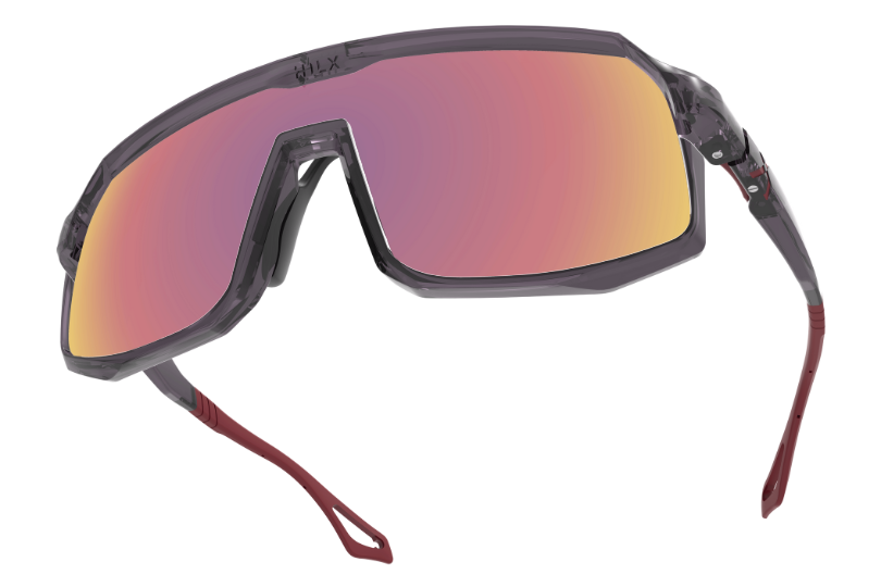 Купить Спортивные очки с диоптриями HILX Inferno Shiny Crystal Dark Grey / Red Lens, rx-562/hif06103-ifrd4 7ft.ru в интернет магазине Семь Футов