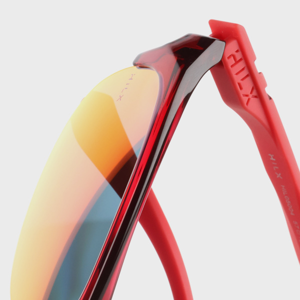 Купить Спортивные очки HILX Interloop Shiny Crystal Dark Red Matt Solid Red / Red Mirror Polarized Lens, hil05004-ilprd3 7ft.ru в интернет магазине Семь Футов