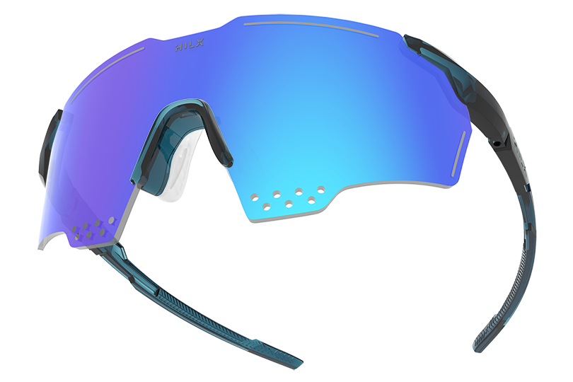 Купить Спортивные очки с диоптриями HILX Gladiator (L) / Shiny Crystal Dark Green / Blue Mirror Lens, rx-555/hgd04905-gd4bl5 7ft.ru в интернет магазине Семь Футов