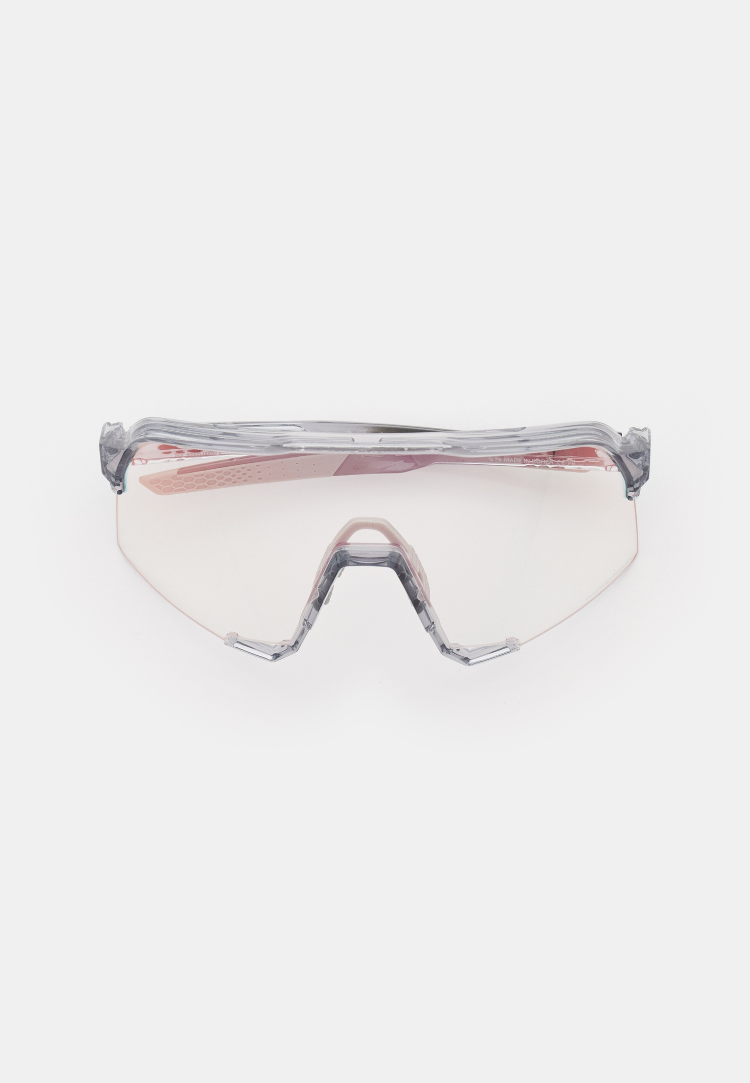 Купить Спортивные очки с диоптриями 100% S3 Polished Translucent Grey - Rose Gold Mirror Photochromic Lens, rx-056/60005-00037 7ft.ru в интернет магазине Семь Футов