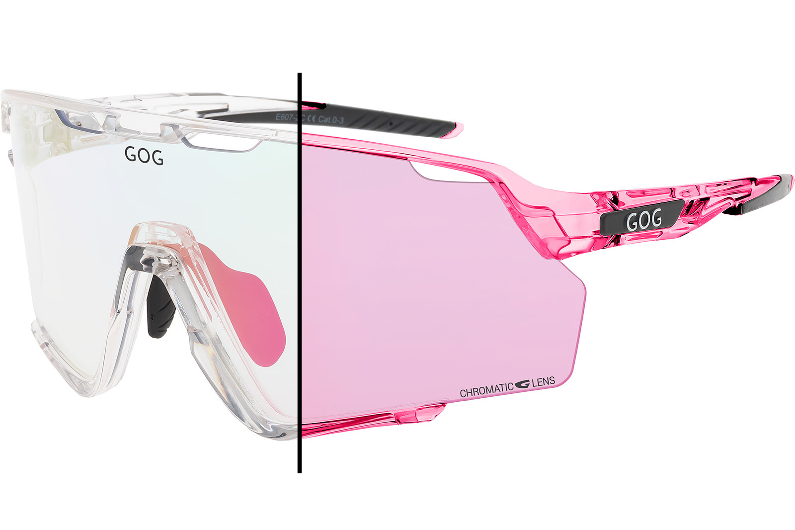 Купить Спортивные очки GOG Prometheus / Photochromic Pink/Black / Reflex Pink, e607-2c 7ft.ru в интернет магазине Семь Футов