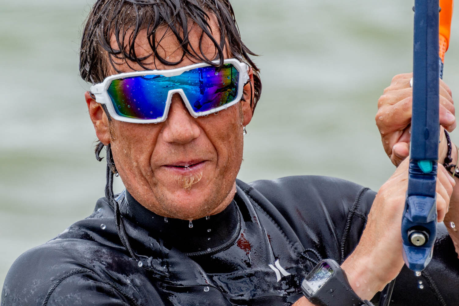 Купить Спортивные очки с диоптриями OCEAN Chameleon Matt White / Revo Blue Polarized lenses, rx-687/3701.2 7ft.ru в интернет магазине Семь Футов