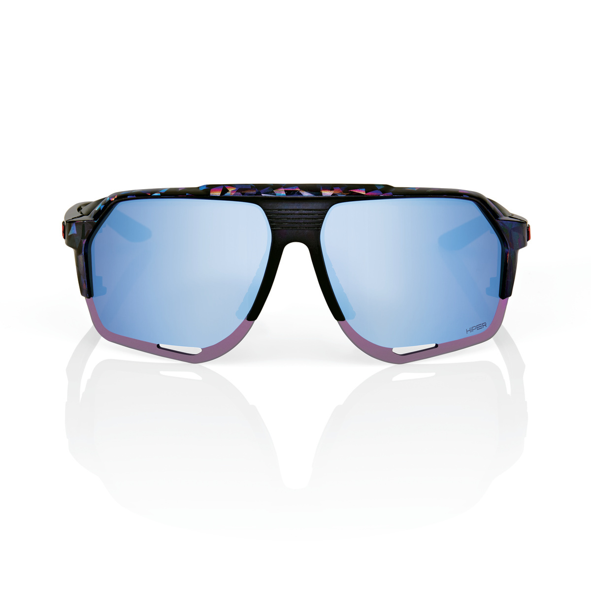 Купить Спортивные очки с диоптриями 100% Norvik / Black Holographic / HiPER Blue Multilayer Mirror, rx-018/60031-00007 7ft.ru в интернет магазине Семь Футов