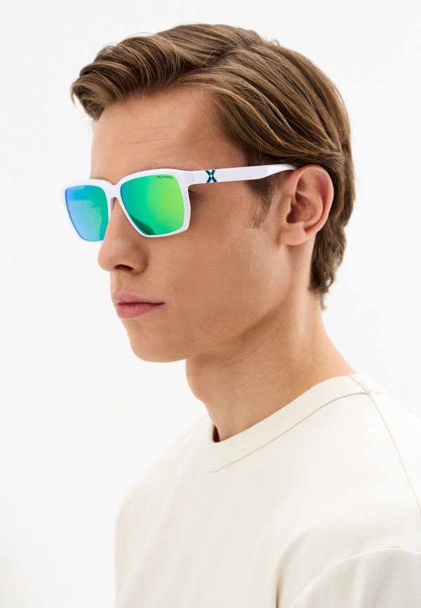 Купить Спортивные очки HILX Rebel Shiny Solid White / Green Mirror Polarized Lens, hrb05204-rbpgn4 7ft.ru в интернет магазине Семь Футов