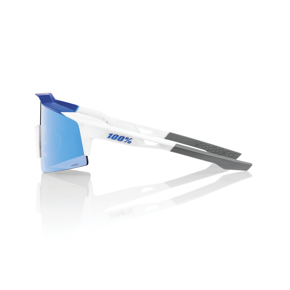 Купить Спортивные очки с диоптриями 100% Speedcraft SL / Matte White Metallic Blue / HiPER Blue Multilayer Mirror Lens, rx-056/60008-00003 7ft.ru в интернет магазине Семь Футов