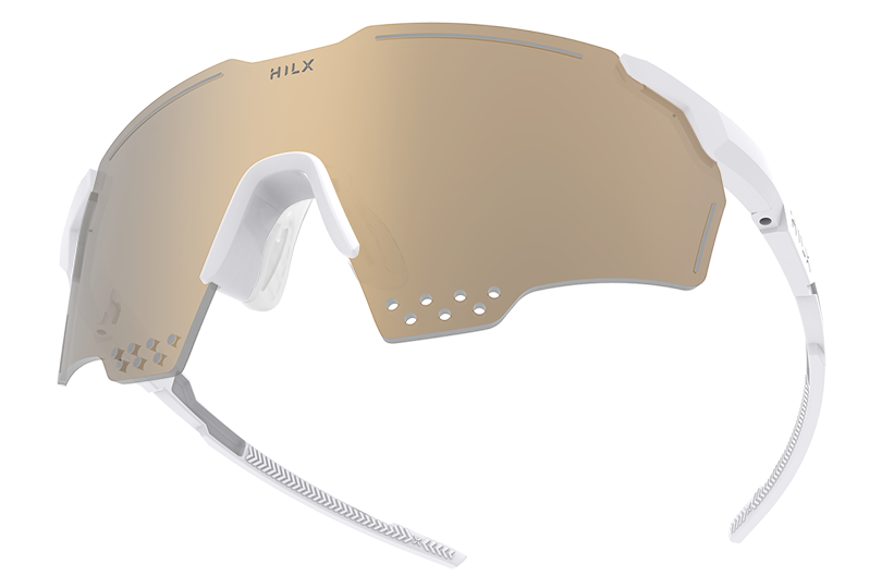 Купить Спортивные очки с диоптриями HILX Gladiator (L) / Shiny White / Gold Mirror Lens, rx-562/hgd04906-gd4gd2 7ft.ru в интернет магазине Семь Футов