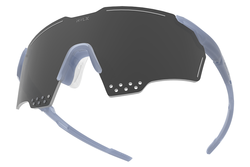 Купить Спортивные очки с диоптриями HILX Gladiator (L) / Shiny Crystal Milky Light Grey / Black Mirror Lens, rx-562/hgd04904-gd4bk4 7ft.ru в интернет магазине Семь Футов