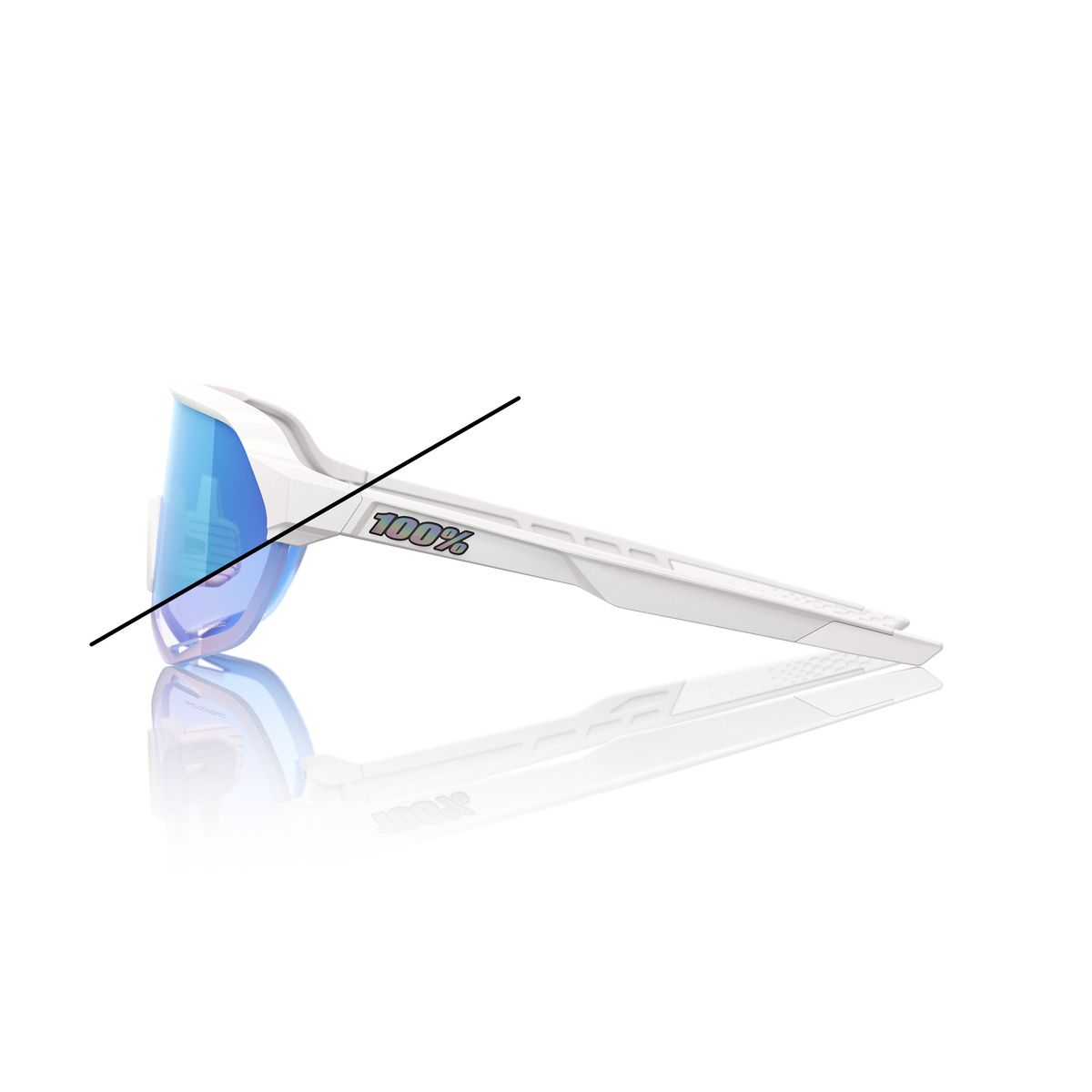 Купить Спортивные очки 100% S2 - Bastille LE - Pearl White Glitter - Blue Mirror Photochromic, 60006-00030 7ft.ru в интернет магазине Семь Футов