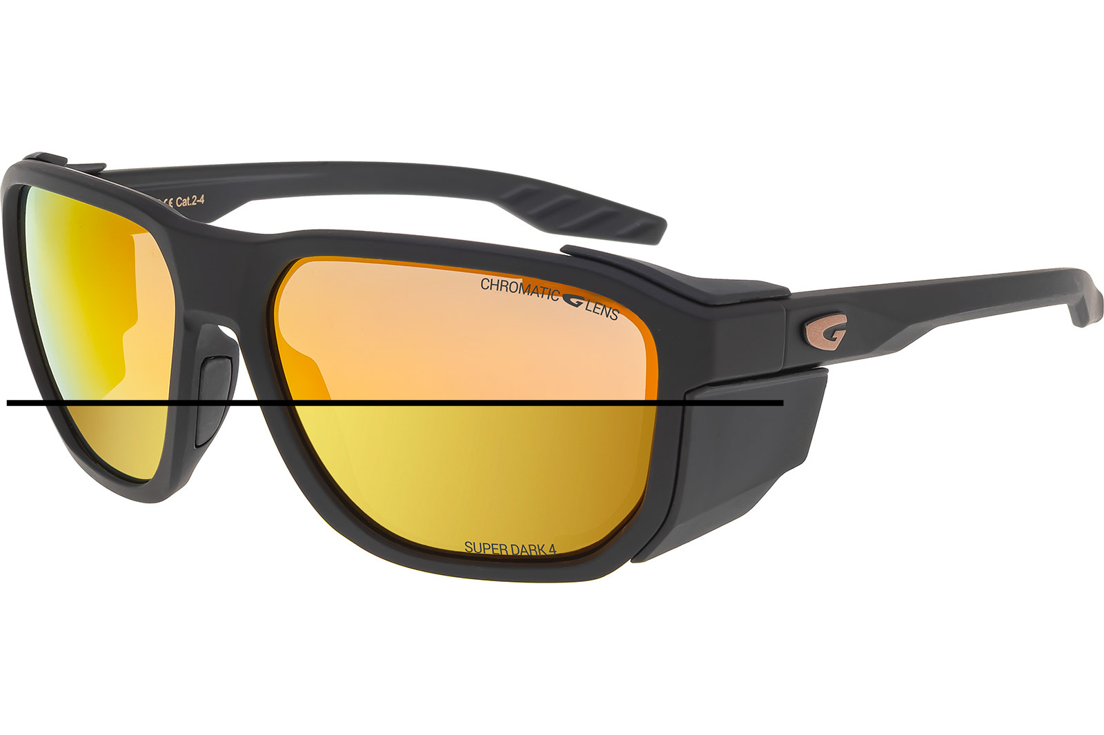 Купить Спортивные очки GOG Pamir / Matt Metallic Black/Black / Photochromic Reflex Gold, e460-1c 7ft.ru в интернет магазине Семь Футов
