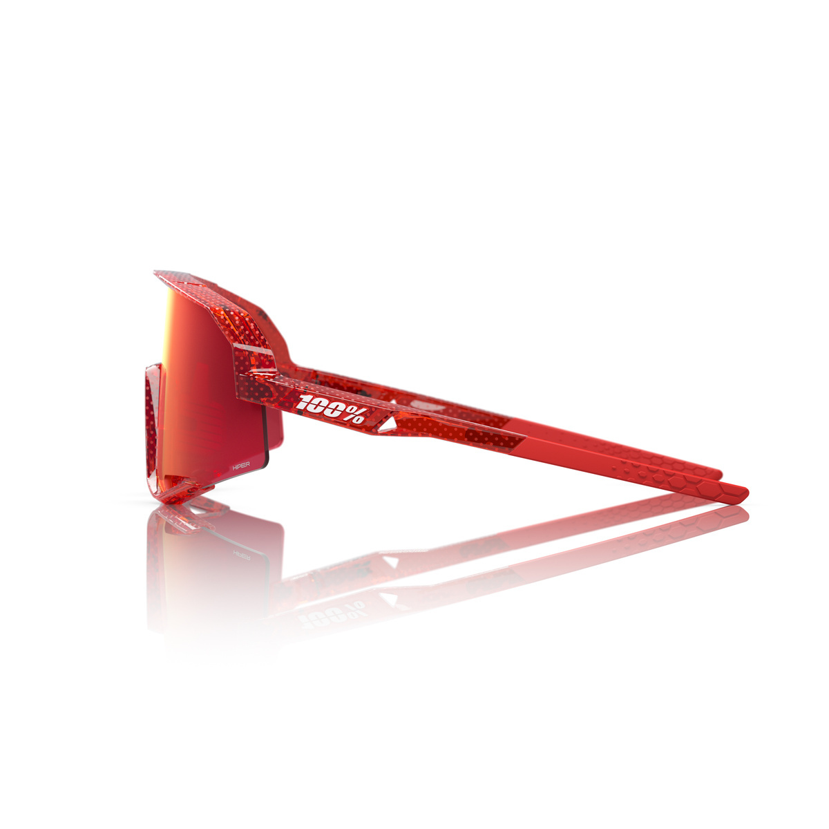 Купить Спортивные очки 100% SLENDALE - Campari Translucent Red - HiPER Fire Red Mirror, 60057-00014 7ft.ru в интернет магазине Семь Футов