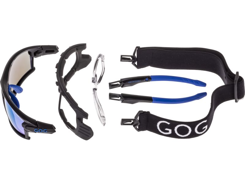 Купить Спортивные очки с диоптриями GOG Glaze / Black-Blue / Polarized White-Blue Lens, rx-e357-3pr 7ft.ru в интернет магазине Семь Футов