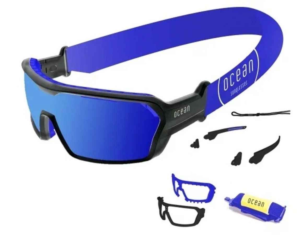 Купить Спортивные очки с диоптриями OCEAN Chameleon Black / Revo Blue Polarized lenses, rx-687/3701.1 7ft.ru в интернет магазине Семь Футов