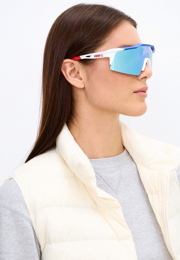 Купить Спортивные очки с диоптриями 100% Speedcraft SL / Total Energies Team Matte White/ / Metallic HiPER Blue ML Mirror Lens, rx-056/60008-00012 7ft.ru в интернет магазине Семь Футов