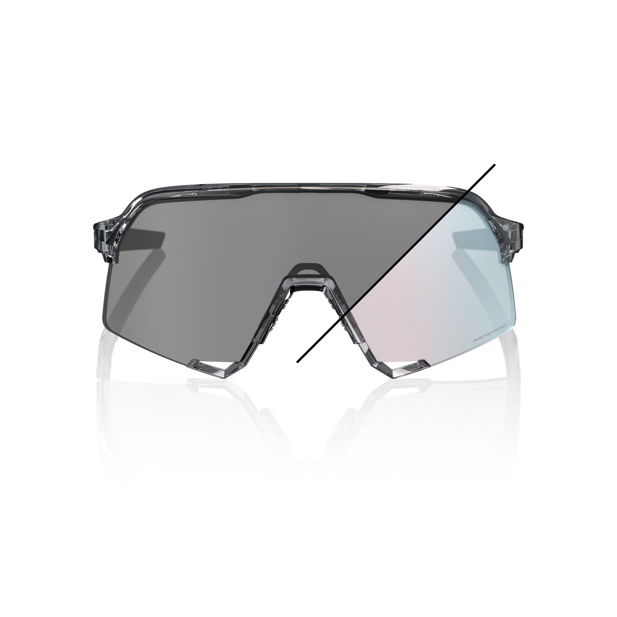 Купить Спортивные очки 100% S3 Polished Translucent Grey - Rose Gold Mirror Photochromic Lens, 60005-00037 7ft.ru в интернет магазине Семь Футов