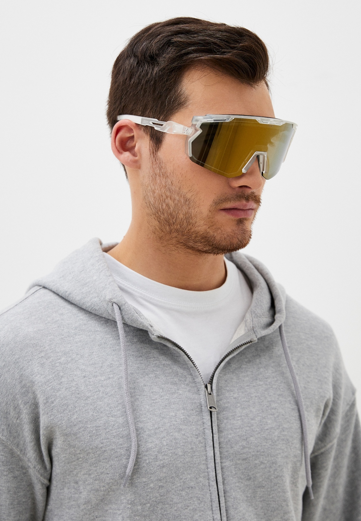 Купить Спортивные очки с диоптриями HILX Samurai / Matt Crystal / Gold Polarized Lens + Clear Lens, rx-738/hsm03905-smpgd4 7ft.ru в интернет магазине Семь Футов