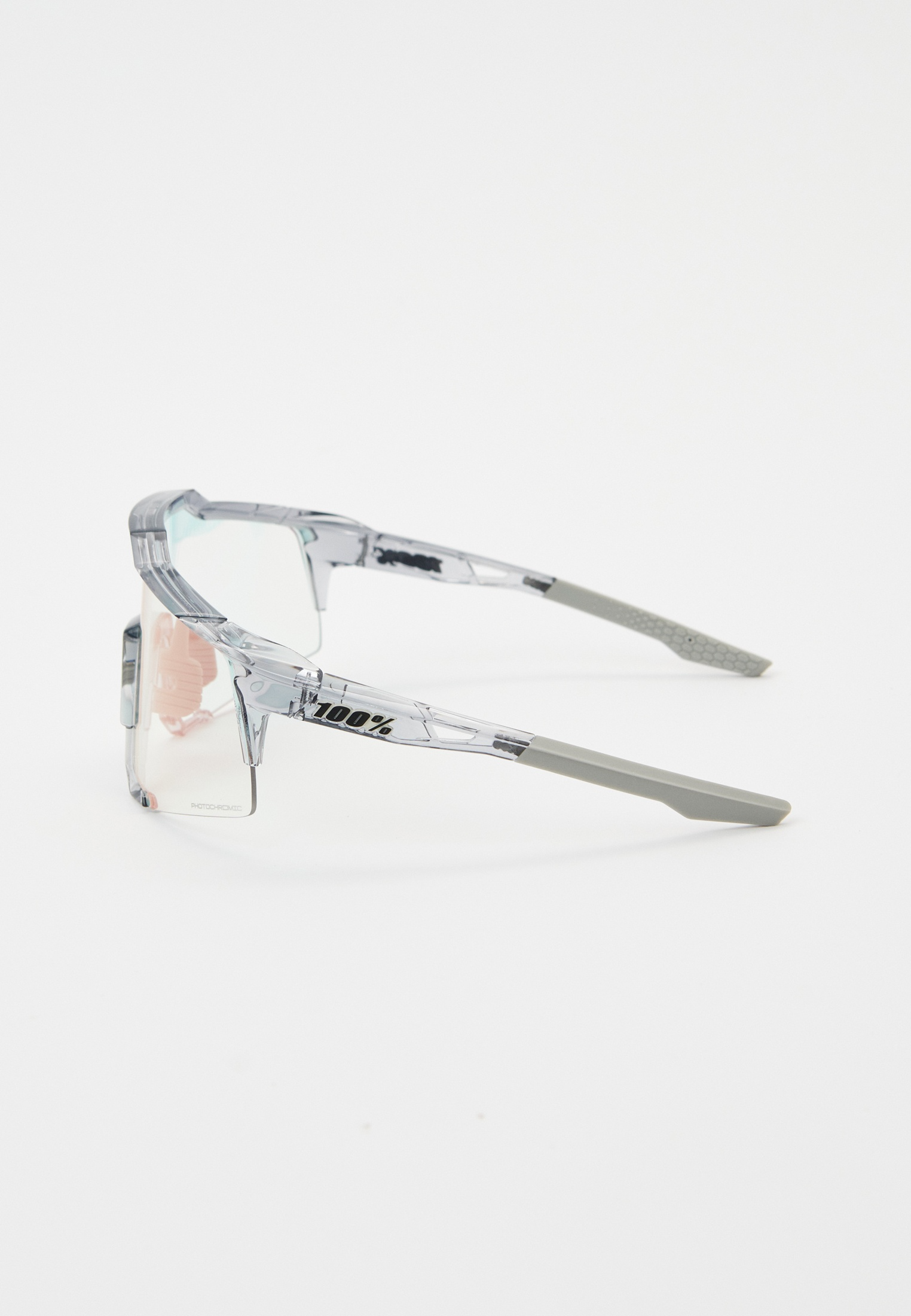Купить Спортивные очки с диоптриями 100% SPEEDCRAFT Polished Translucent Grey - Rose Gold Mirror Photochromic Lens, rx-056/60007-00034 7ft.ru в интернет магазине Семь Футов