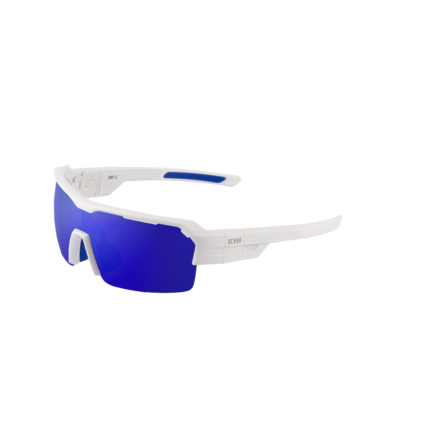 Купить Спортивные очки с диоптриями OCEAN Race Matt White / Revo Blue Polarized lenses, rx-687/3801.2x 7ft.ru в интернет магазине Семь Футов