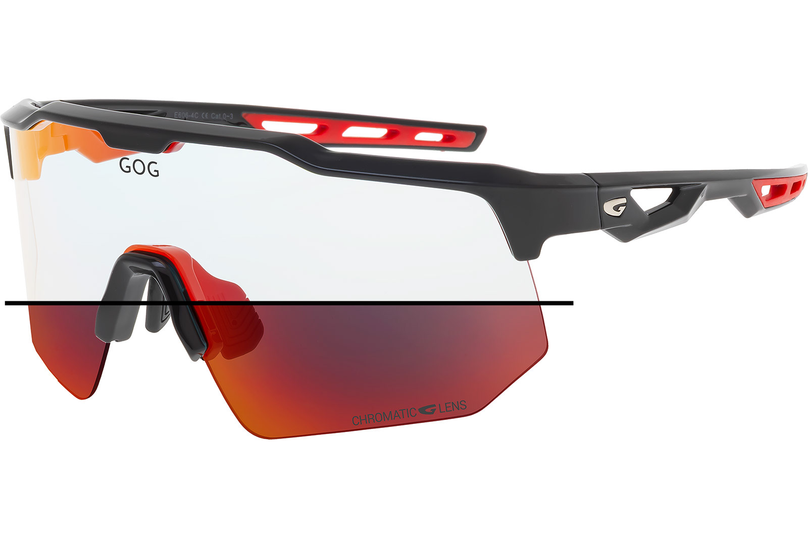 Купить Спортивные очки GOG Loki / Black/Red / Photochromic Reflex Red, e606-4c 7ft.ru в интернет магазине Семь Футов