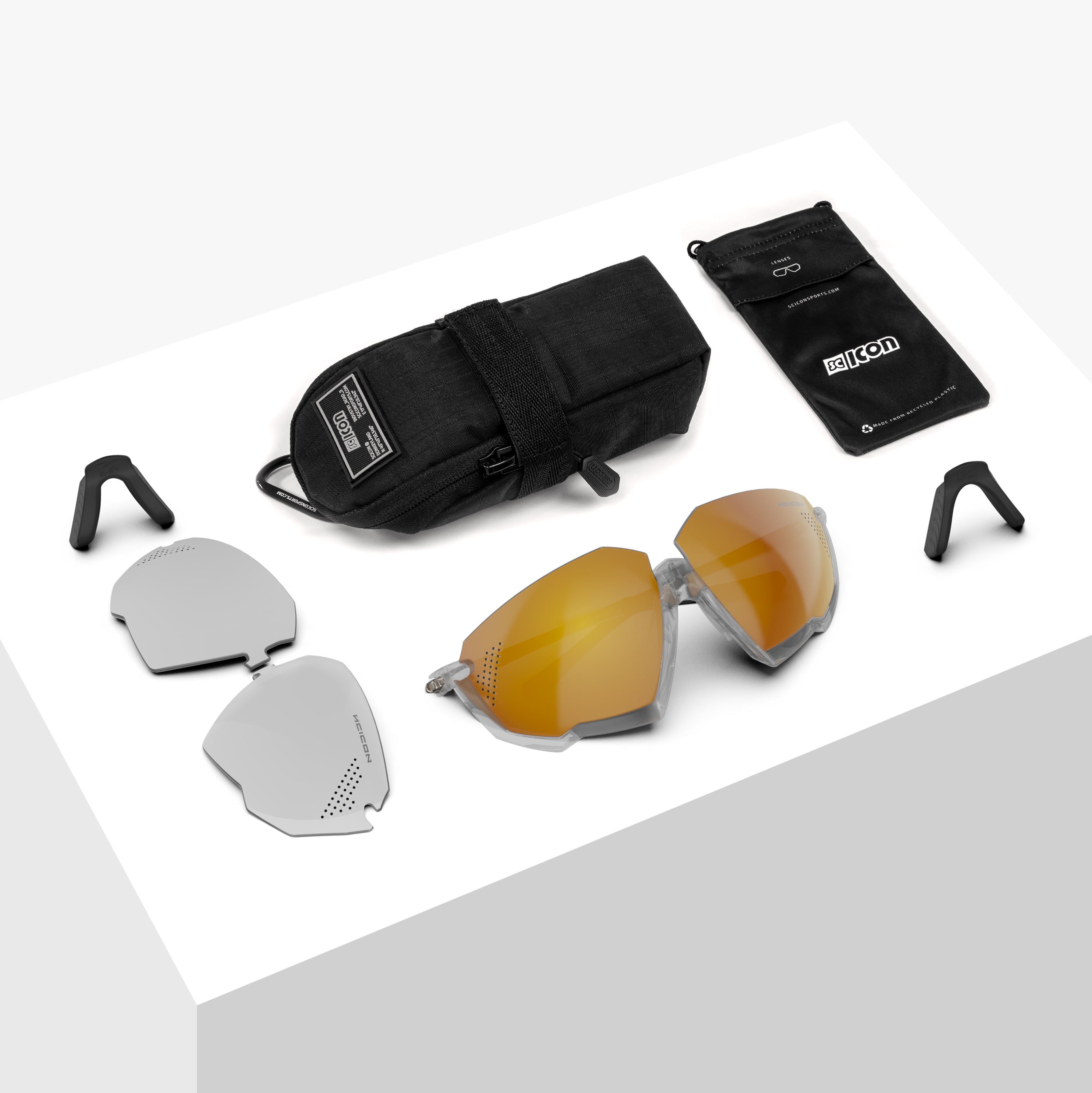 Купить Спортивные очки c диоптриями Scicon Aerojet Titanium Sunglasses Crystal Gloss Multi Mirror Bronze + Rain Clear Lenses, rx-035/ey400707 7ft.ru в интернет магазине Семь Футов