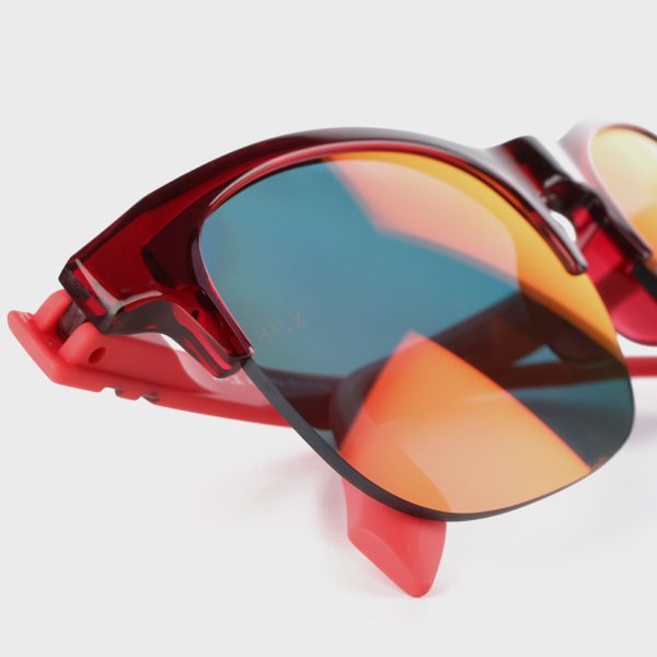 Купить Спортивные очки HILX Interloop Shiny Crystal Dark Red Matt Solid Red / Red Mirror Polarized Lens, hil05004-ilprd3 7ft.ru в интернет магазине Семь Футов