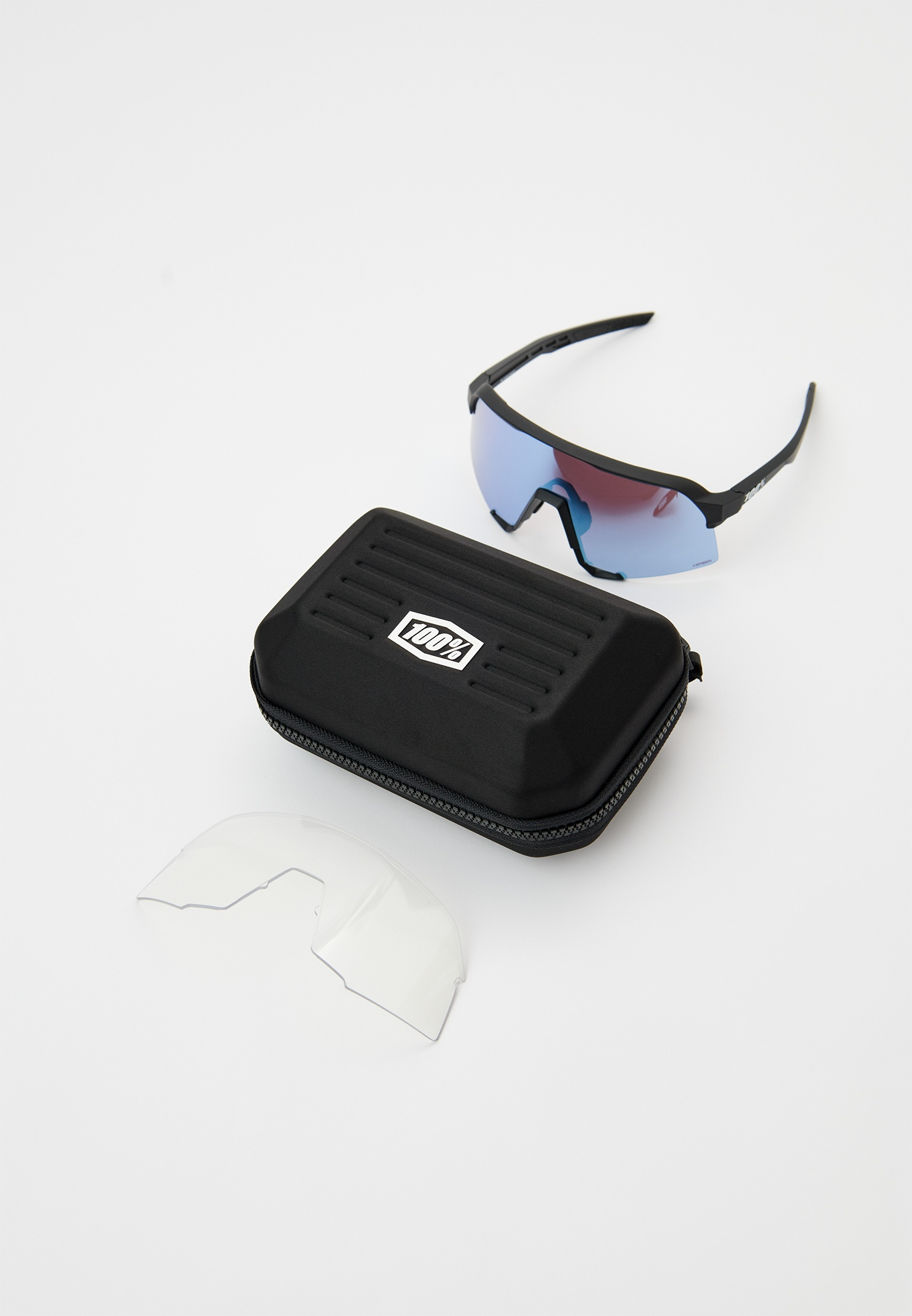 Купить Спортивные очки с диоптриями 100% S3 Matte Black / HiPER Blue Mirror Lens, rx-056/60005-00007 7ft.ru в интернет магазине Семь Футов