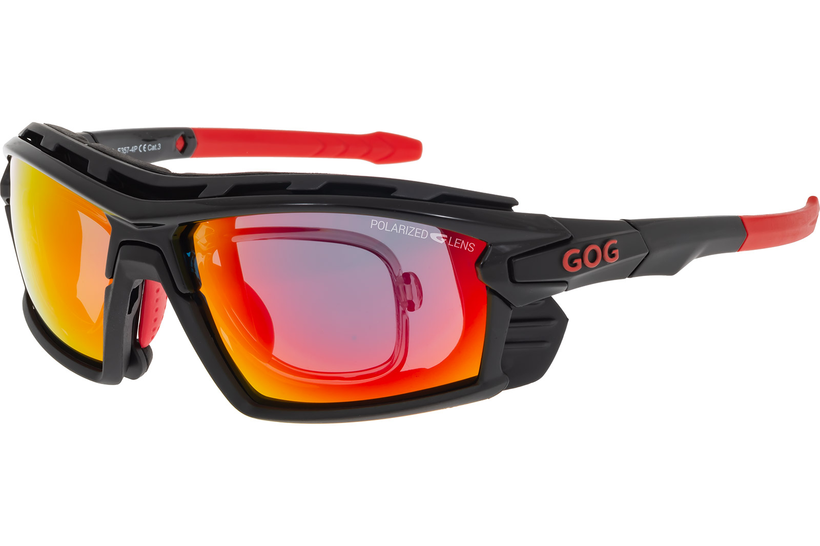 Купить Спортивные очки с диоптриями GOG Glaze / Black/Red / Reflex Red, rx-910/e357-4p 7ft.ru в интернет магазине Семь Футов