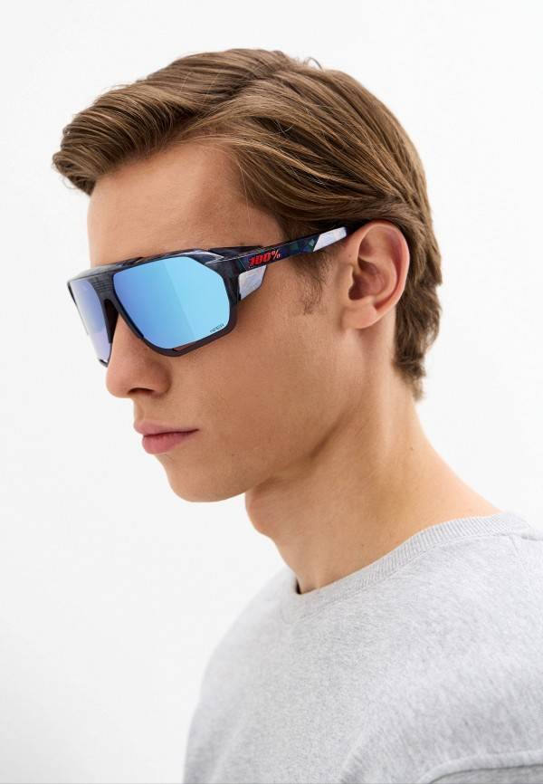 Купить Спортивные очки с диоптриями 100% Norvik / Black Holographic / HiPER Blue Multilayer Mirror, rx-018/60031-00007 7ft.ru в интернет магазине Семь Футов