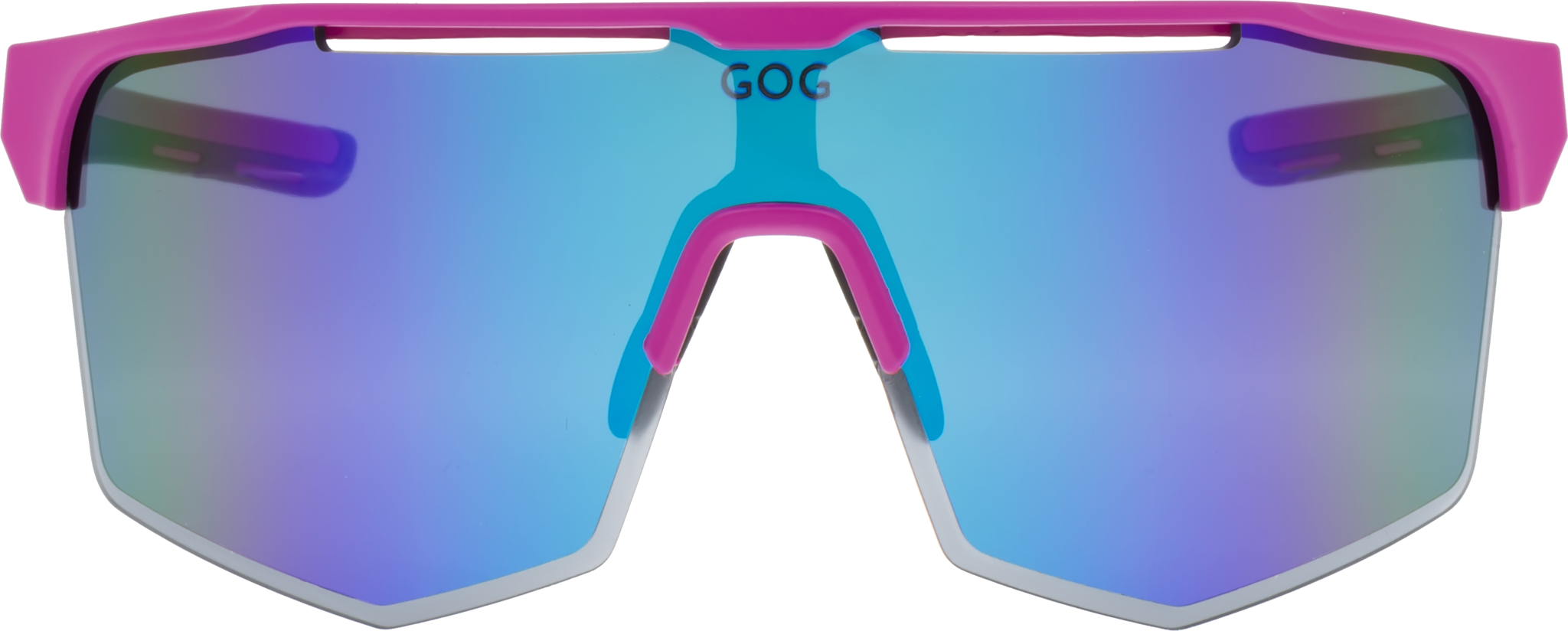 Купить Спортивные очки GOG Athena / Matt Neon Pink-Black / White-Blue Lens, e508-3 7ft.ru в интернет магазине Семь Футов