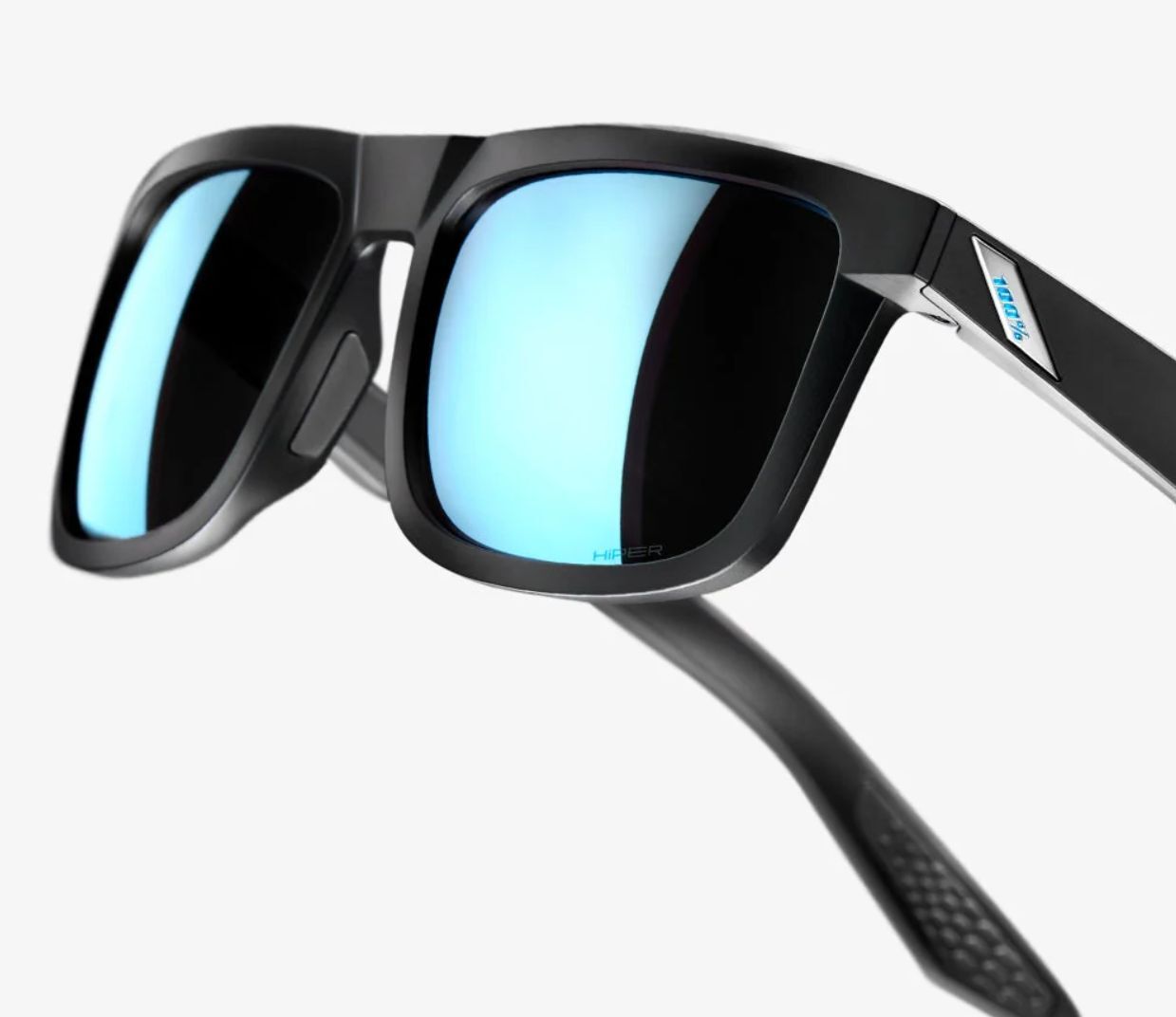 Купить Спортивные очки 100% BLAKE - Matte Black - HiPER Blue Multilayer Mirror Lens, 60028-00001 7ft.ru в интернет магазине Семь Футов