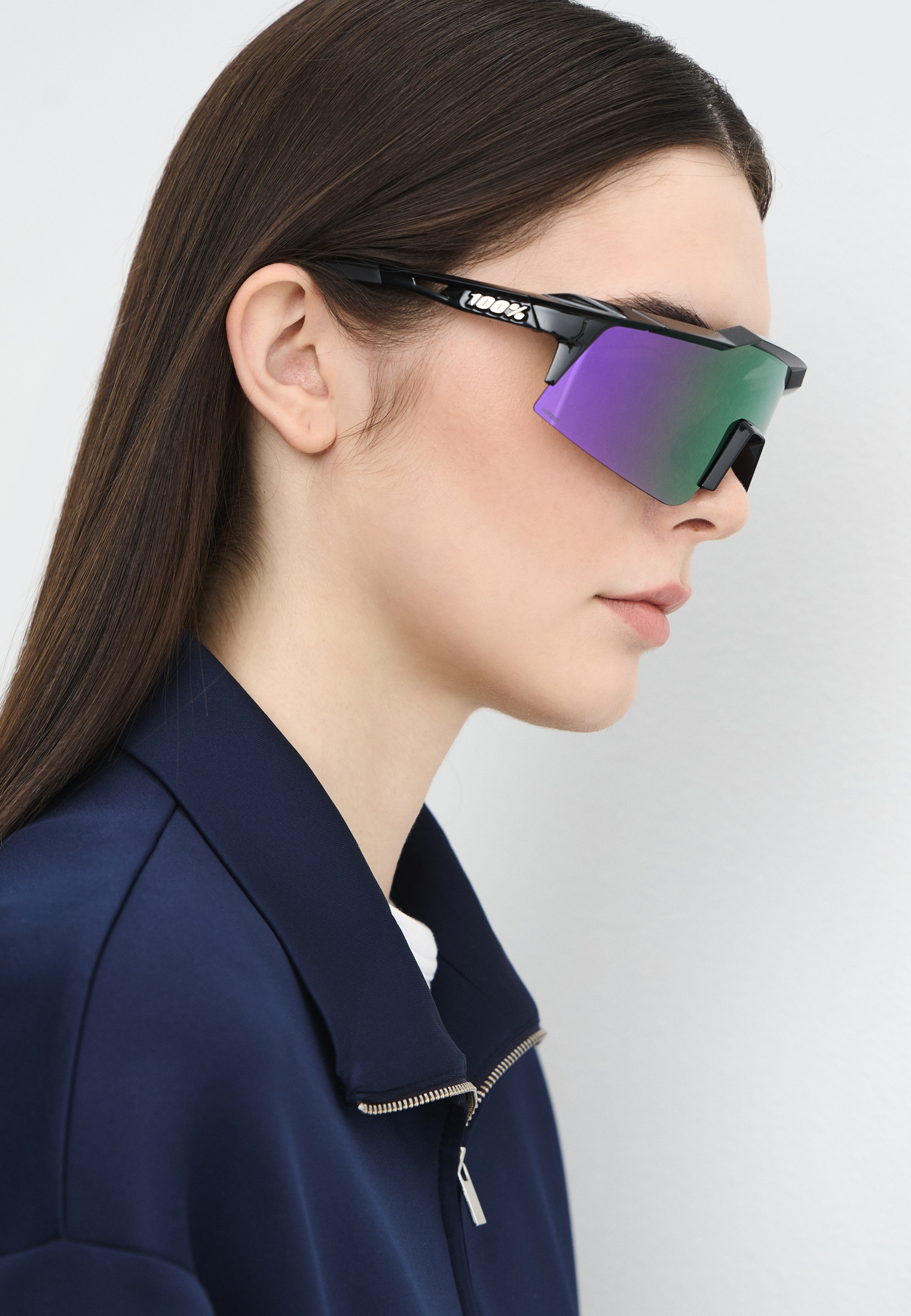 Купить Спортивные очки с диоптриями 100% SPEEDCRAFT SL Polished Black - HiPER Lavender Mirror Polarized Lens, rx-056/60008-00025 7ft.ru в интернет магазине Семь Футов