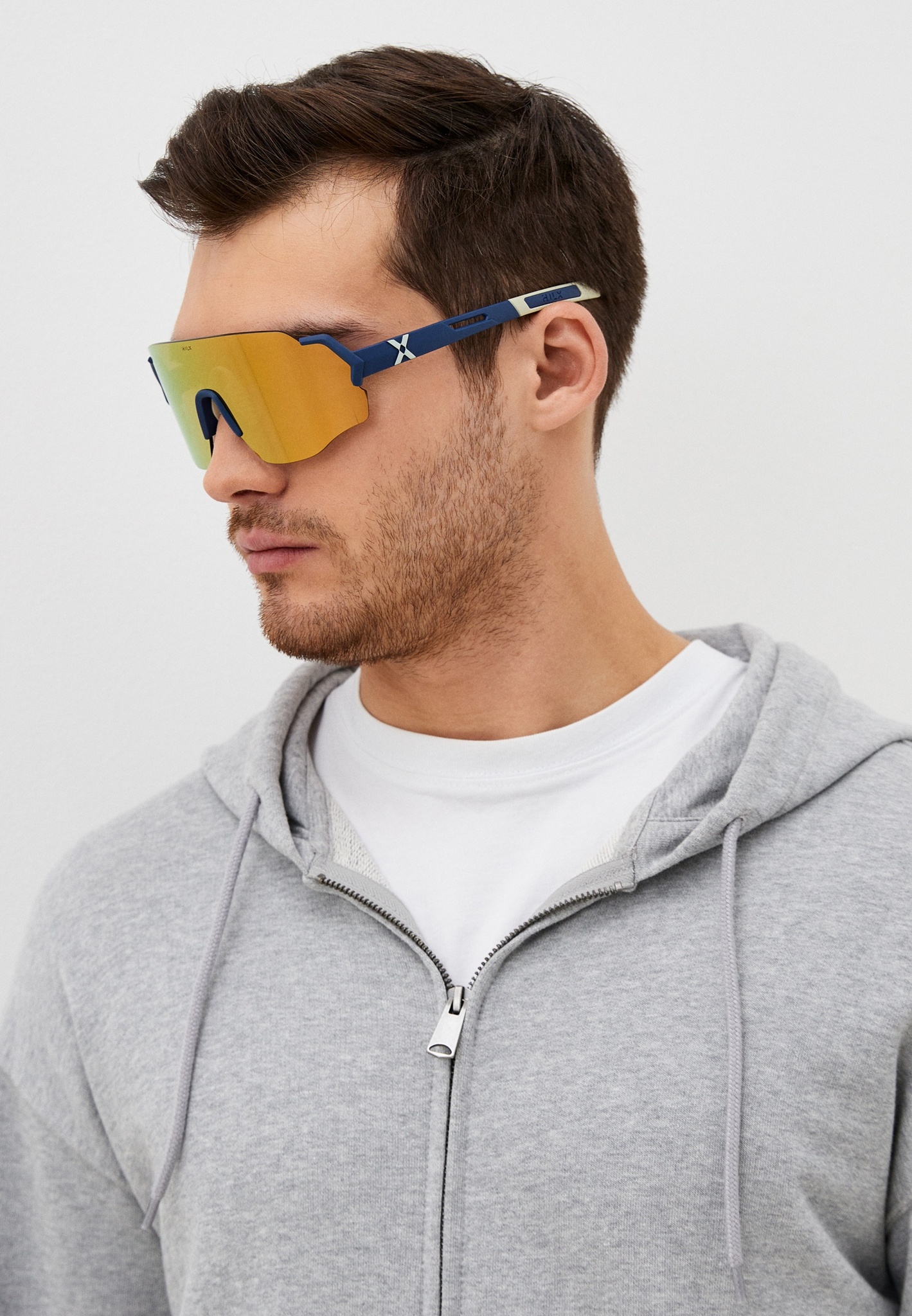 Купить Спортивные очки с диоптриями HILX Savage (L) / Matt Blue Warm Grey / Gold Lens, rx-562/hsa00404-sv4gd4 7ft.ru в интернет магазине Семь Футов