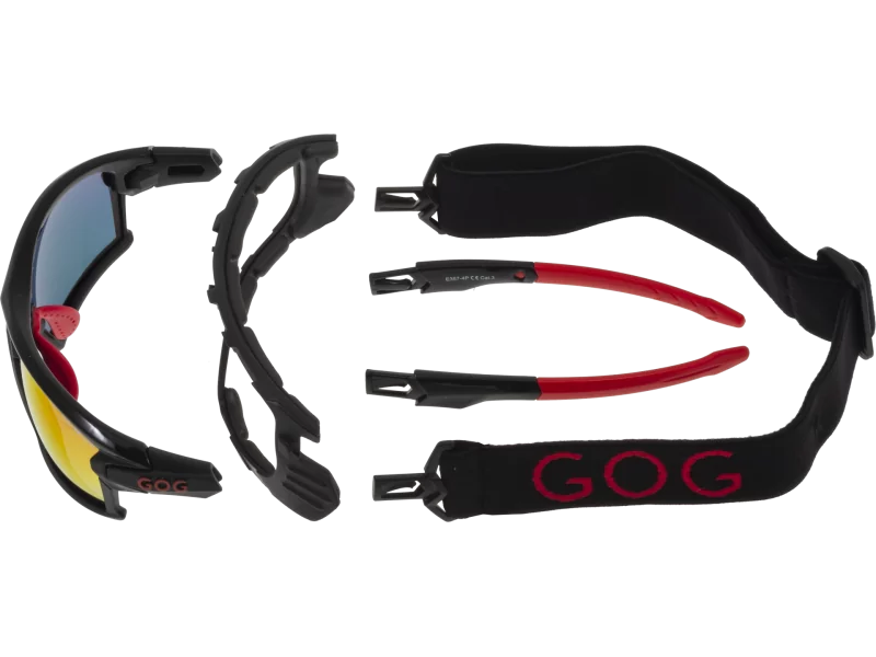Купить Спортивные очки с диоптриями GOG Glaze / Black/Red / Reflex Red, rx-910/e357-4p 7ft.ru в интернет магазине Семь Футов