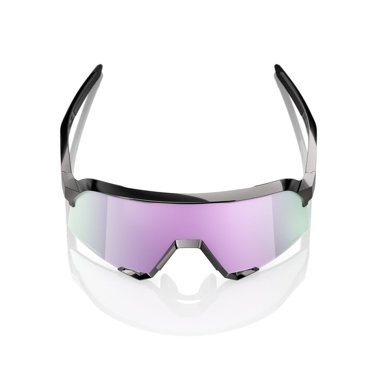 Купить Спортивные очки 100% S3 Polished Black - HiPER Lavender Mirror Polarized Lens, 60005-00043 7ft.ru в интернет магазине Семь Футов