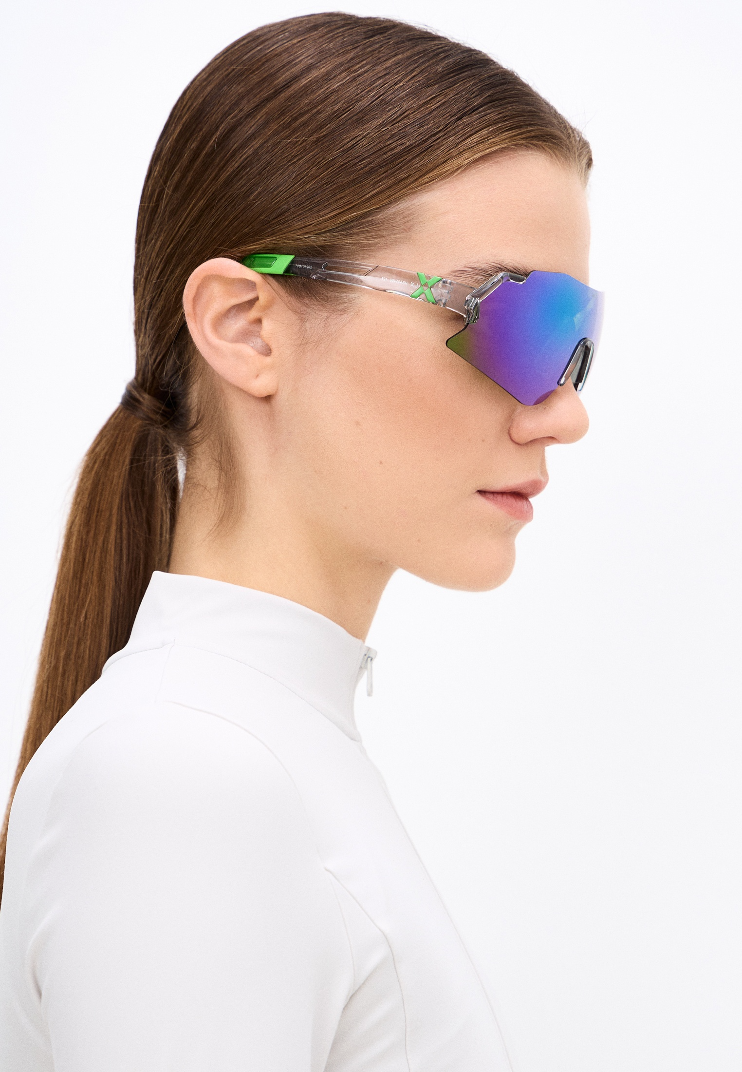 Купить Спортивные очки с диоптриями HILX Savage 2.0 Shiny Crystal Grey Green / Green Mirror Lens, rx-562/hsa05408-sv5gn14 7ft.ru в интернет магазине Семь Футов