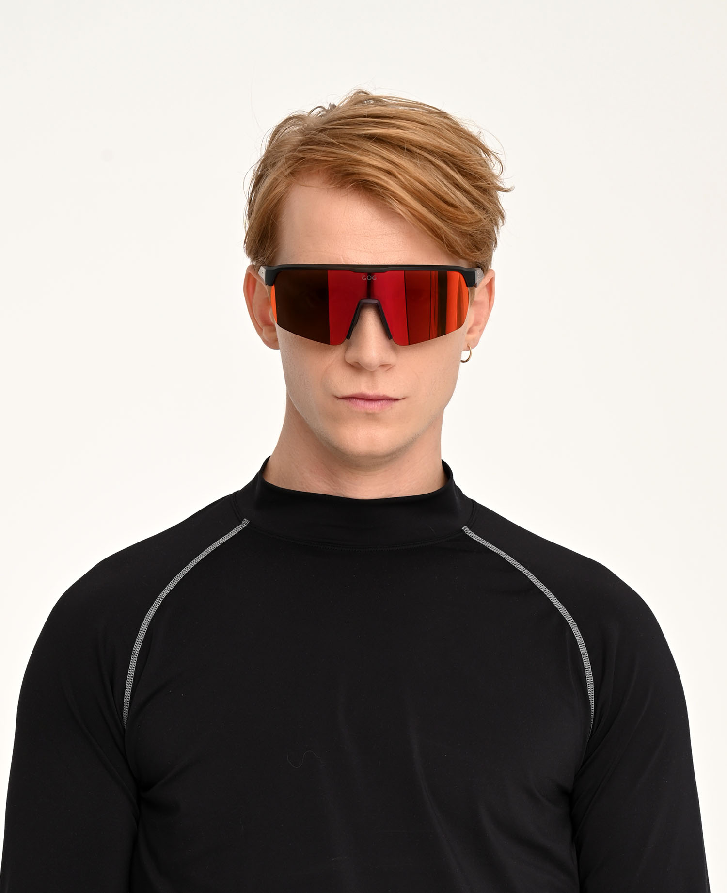 Купить Спортивные очки GOG Hervor / Matt Cristal Black/Copper / Reflex Black-Red, e519-2 7ft.ru в интернет магазине Семь Футов