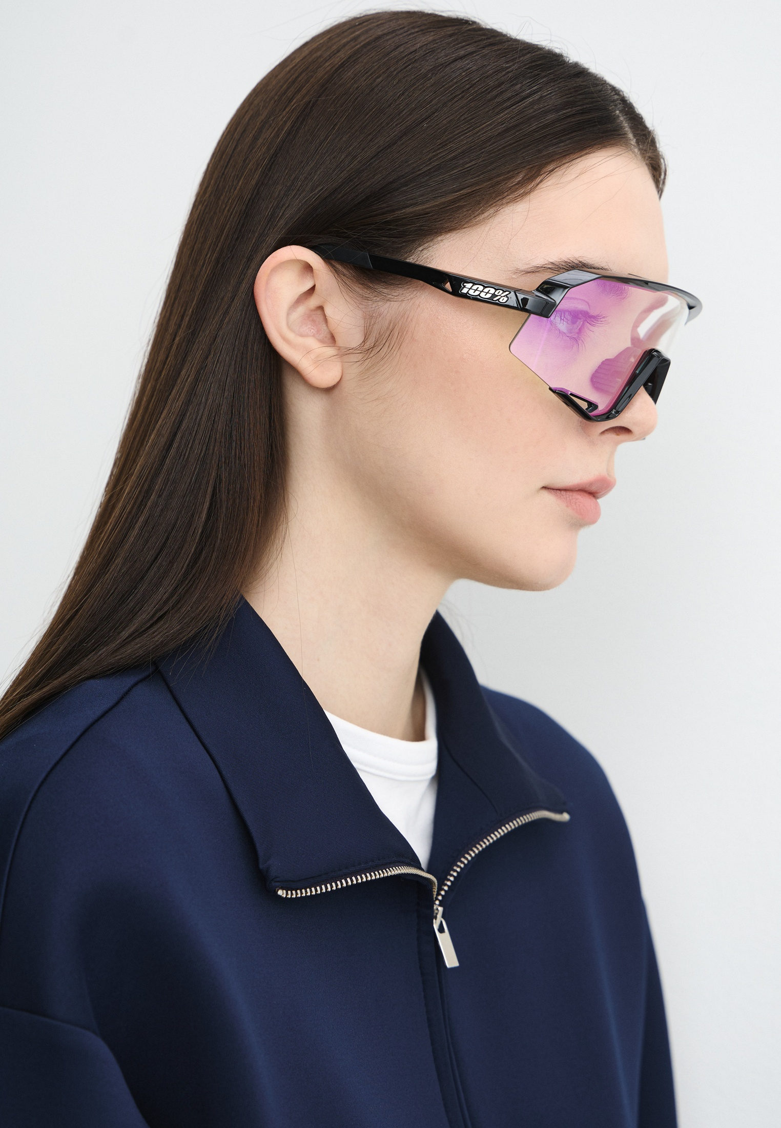 Купить Спортивные очки с диоптриями 100% SLENDALE - Gloss Black - Photochromic Purple Mirror, rx-018/60057-00013 7ft.ru в интернет магазине Семь Футов