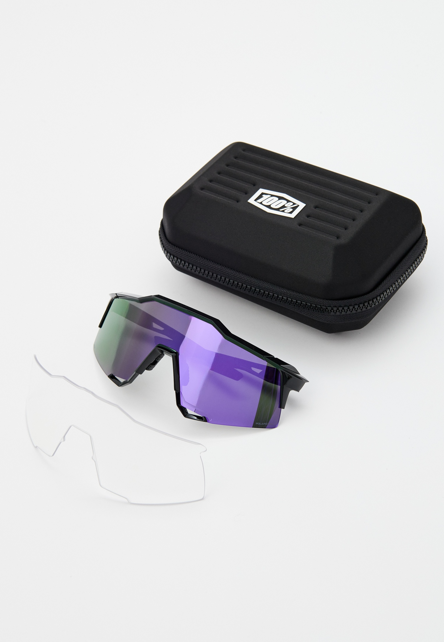 Купить Спортивные очки с диоптриями 100% SPEEDCRAFT Polished Black - HiPER Lavender Mirror Polarized Lens, rx-056/60007-00041 7ft.ru в интернет магазине Семь Футов